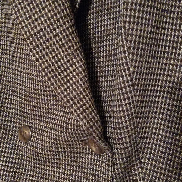 Blue, gray, black double breasted wool jacket - Picture 5 of 12